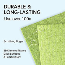Load image into Gallery viewer, Swedish Wholesale Swedish Dish Cloths - 10 Pack Reusable, Absorbent Hand Towels for Kitchen, Counters & Washing Dishes - Cellulose Sponge Cloth - Eco Friendly Gifts - Assorted