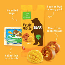 Load image into Gallery viewer, BEAR Real Fruit Snack Rolls - Gluten Free, Vegan, and Non-GMO - Mango – 12 Pack (2 Rolls Per Pack) - Healthy School And Lunch Snacks For Kids And Adults