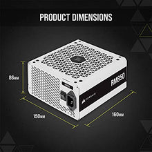 Load image into Gallery viewer, CORSAIR RM Series (2021), White, RM850, 850 Watt, 80 Plus Gold Certified, Fully Modular Power Supply