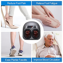 Load image into Gallery viewer, Foot Massager with Heat, MUJERBAY Shiatsu Foot Massager Machine, Full-Cover Air Compression Deep Kneading Foot Massager, for Plantar Fasciitis Feet Massager, Fit Up to Size 12 masajeador de pies