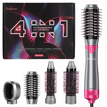 Load image into Gallery viewer, Brightup Hair Dryer Brush, Blow Dryer Brush, Hair Dryer & Volumizer Styler Hot Air Brush, Negative Ionic Electric Hair Dryer & Curler Straightener Brush, Detachable Brush & Interchangeable Brush Head