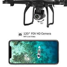 Load image into Gallery viewer, GPS FPV RC Drone with Camera Live Video and GPS Return Home Quadcopter with Adjustable Wide-Angle 720P HD WiFi Camera- Follow Me, Altitude Hold, Intelligent Battery Long Control Range by Super Joy