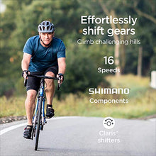 Load image into Gallery viewer, Schwinn Fastback AL Claris Adult Performance Road Bike, Beginner to Intermediate Bicycle Riders, 700c Wheels, 16-Speed Drivetrain, Medium/Large Aluminum Frame, Blue