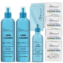 Load image into Gallery viewer, Care Touch Eyeglass Cleaner Spray Kit, Alcohol-Free Glasses Cleaner Solution for All Lenses, 16oz (8oz x 2) & 2oz Bottles - Eye Glasses Lens Cleaner Kit with 26 Lens Wipes & 2 Microfiber Cloths