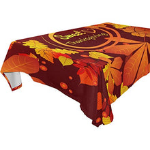 Load image into Gallery viewer, ALAZA Red Maple Thanksgiving Celebrate Thanksgiving Tablecloth,Washable Tablecloth,60 x 108 Inch Oblong/Rectangle Tablecloth for Family Dinner,Indoor or Outdoor Parties Etc