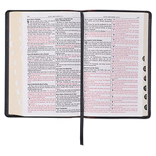 Load image into Gallery viewer, KJV Holy Bible, Standard Size, Premium Full Grain Leather Red Letter Edition - Thumb Index & Ribbon Marker, King James Version, Black/Saddle Tan