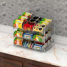 Load image into Gallery viewer, DecoBros Supreme Stackable Can Rack Organizer, Chrome Finish