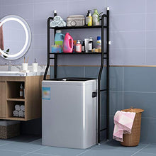 Load image into Gallery viewer, UDEAR 2 Shelf Bathroom Space Saver,Over The Toliet,Over The Washing Machine Rack,Bathroom Corner Stand Storage Organizer Accessories,Bathroom Tower Shelf,Black