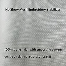 Load image into Gallery viewer, No Show Mesh Machine Embroidery Stabilizer Backing 12" x 50 Yd/roll - Seneme Light Weight 1.8 oz Poly Mesh Cut Away Stabilizer for Machine Embroidery, Hand Sewing, Hoop & Stitch