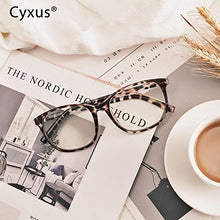 Load image into Gallery viewer, Cyxus Blue Light Blocking Glasses Square Computer Eyewear Clear Lens Eyeglasses Frame (Leopard #2) (8121T03&Leopard)