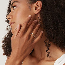 Load image into Gallery viewer, PAVOI 14K Gold Plated Cubic Zirconia Open Twist Eternity Band White Gold for Women Size 6