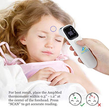 Load image into Gallery viewer, Amplim Hospital Medical Grade Non Contact Digital Clinical Forehead Thermometer for Adults, Kids, Toddlers, Infants, and Babies, FSA HSA Approved, 2001W2, White