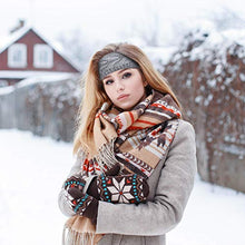 Load image into Gallery viewer, 6 Pieces Winter Cable Knit Headband Fleece Lined Winter Ear Warmer Headband Wrap for Christmas Valentine’s Day Giving (Classic Colors)