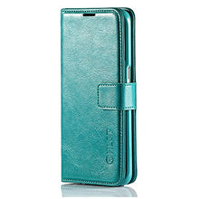 Load image into Gallery viewer, Samsung Galaxy S7 Edge Case, HLCT PU Leather Case, with Soft TPU Protective Bumper, Built-in Kickstand, Cash and Card Pockets (Teal)