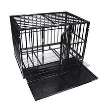 Load image into Gallery viewer, 48'' Size Heavy Duty Pet Dog Cage Strong Metal Crate Kennel Playpen w/Wheels&Tray