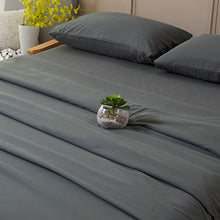 Load image into Gallery viewer, SONORO KATE Bed Sheet Set Super Soft Microfiber 1800 Thread Count Luxury Egyptian Sheets Fit 18 - 24 Inch Deep Pocket Mattress Wrinkle and Hypoallergenic-4 Piece (Dark Grey, Queen)