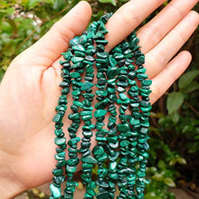 Load image into Gallery viewer, 1 Strand Top Quality Natural Green Malachite Gemstones Smooth Chips Beads Free-Form Loose Beads 33 Inch for Jewelry Craft Making GZ1-32