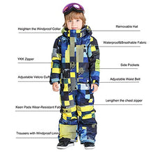 Load image into Gallery viewer, GSOU SNOW Kids Ski Suit Boys Girls One Piece Snowsuits Waterproof Ski Jumpsuits Coveralls Snowboard Jacket Coats for Outwear