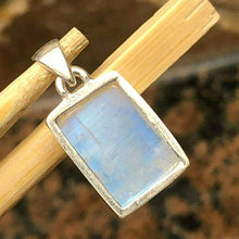 Load image into Gallery viewer, Natural Rainbow Moonstone 925 Solid Sterling Silver Men's Pendant 25mm
