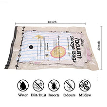 Load image into Gallery viewer, Premium 6 Jumbo 80% Space Saver Vacuum Storage Bags (40"x30") Compression Bags for Clothes Quilts Pillows and Reusable Hand Pump Included for Traveling