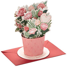 Load image into Gallery viewer, Hallmark Paper Wonder Pop Up Valentines Day Card, Displayable Bouquet (Happy Heart)