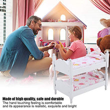 Load image into Gallery viewer, HelloCreate Doll Bunk Bed, House Mini Furniture Children Bedroom Model Bunk Bed Toys(Pink gloves)