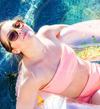 Load image into Gallery viewer, CoTa Global Inflatable Pool Float Tube Confetti 36 Inches Premium Swim Ring Heavy Duty Vinyl Flotation Pool Floats Toy for The Beach, Party, Vacation, UV Resistant - Pool Party (Rose Gold)