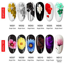 Load image into Gallery viewer, Saviland 12 Colors 3 in 1 Gel Art Paint for Nails with 3pcs Brush Pens,6ml/pcs Cable Knit Sweater Nail with 3D Embossed Gel Nail Polish, Carve Gel Set for Flowers Animals Design(Red White Black.)