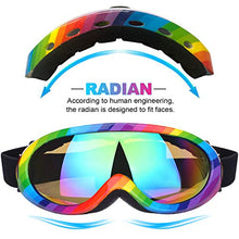 Load image into Gallery viewer, Ski Goggles, Pack of 2, Snowboard Goggles for Kids, Boys & Girls, Youth, Men