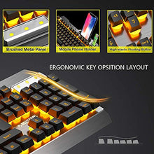 Load image into Gallery viewer, Rechargeable Keyboard and Mouse,Suspended Keycap Mechanical Feel Metal Panel Gaming Keyboard Mouse Combo,3800mAh Large Capacity Lithium Battery,Anti-ghosting (Black)