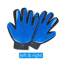 Load image into Gallery viewer, STARROAD-TIM Pet Grooming Glove Hair Remover Brush Gentle Deshedding Efficient Pet Mitt Pet Massage Gloves Left & Right Hand Draw Dog Cat Horse Long Short Fur (1Pair Left & Right Hand (Blue))