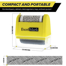 Load image into Gallery viewer, ExcelMark Rolling Identity Theft Guard Stamp (ID Theft Stamp with Refill Ink)