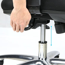 Load image into Gallery viewer, Duramont Ergonomic Adjustable Office Chair with Lumbar Support and Rollerblade Wheels - High Back with Breathable Mesh - Thick Seat Cushion - Adjustable Head & Arm Rests, Seat Height - Reclines