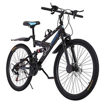 Load image into Gallery viewer, LODDD Adult Folding Mountain Bike - 26 Inch/High Carbon Steel Mountain Trail Bike Shimanos 21 Speed Gears Bicycle Full Suspension Frame Mountain Bicycle - US Stock