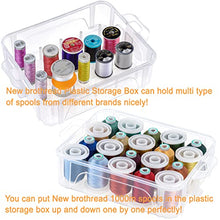 Load image into Gallery viewer, New brothread 60 Brother Colors 500m Each Embroidery Machine Thread with Clear Plastic Storage Box for Embroidery Sewing Machine