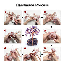Load image into Gallery viewer, Jovivi Natural Amethyst Crystal Money Tree Crystal Quartz Feng Shui Wealth Ornament Tree of Life Healing Crystals Reiki Office Living Room Table Decoration Good Luck Health Figurine Gift