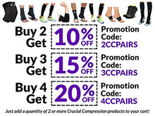 Load image into Gallery viewer, Calf Compression Sleeve for Men & Women (20-30mmHg) - Best Calf Compression Socks for Running, Shin Splint, Calf Pain Relief, Leg Support Sleeve for Runners, Medical, Air Travel, Nursing, Cycling