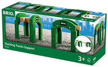 Load image into Gallery viewer, BRIO World - 33253 Stacking Track Supports | 2 Piece Toy Train Accessory for Kids Age 3 and Up , Green