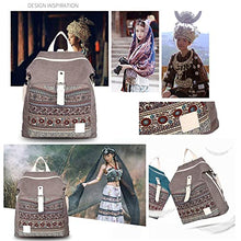 Load image into Gallery viewer, Womens Backpack Purse Canvas Purse 3-Way Crossbody Bag Boho Shoulder Tote Bags Girls (Grey - bohemian)