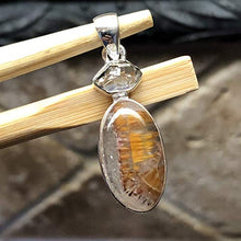 Load image into Gallery viewer, Natural Cacoxenite, Herkimer Diamond 925 Solid Sterling Silver Pendant 35mm