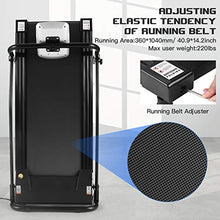 Load image into Gallery viewer, ANCHEER Folding Treadmill, Electric Running Machine with LCD Monitor Motorized,Pulse Grip and Safety Key,Portable Fitness Treadmill for Home/Office Use,US Stock (Black)