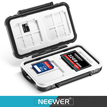 Load image into Gallery viewer, Neewer 14 Slots Memory Card Case Holder, Durable Waterproof Anti-Shock Storage Protector Card Box for 10 Micro SD Cards/10 TF Cards/2 CF Cards and 4 SD Cards/4 XD Cards/2 CF Cards (Black)
