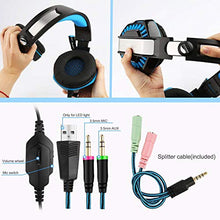 Load image into Gallery viewer, Gaming Headset for Xbox One,PS4,PC,Laptop,Tablet with Mic,Pro Over Ear Headphones,Noise Canceling,USB Led Light,Stereo Bass Surround for Kids,Mac,Smartphones