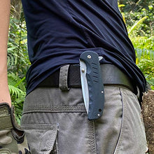 Load image into Gallery viewer, NedFoss Folding Pocket Knife with Durable G10 Handle, Survival Knife SpeedSafe Assisted Opening with Flipper, Premium Stainless Steel Blade, Pocket Clip for Outdoor, Camping and Hiking (Black Shark)