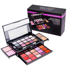 Load image into Gallery viewer, SHANY Fierce & Flawless All-in-One Makeup Set Compact with Mirror, 15 Eye Shadows, 2 Bronzers, 2 Blushes and 15 Lip/Eye Glosses - Applicators Included