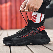 Load image into Gallery viewer, SANNAX Mens Fashion Sneakers Walking Shoes Sports Shoe Vogue Stylish Athletic Walking Running Shoes Casual Sneaker Black