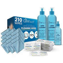 Load image into Gallery viewer, Care Touch Bundle with Lens Cleaning Wipes, Microfiber Cloths and Lens Cleaning Care Kit (3 Items)