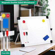 Load image into Gallery viewer, ARCOBIS 14” x 11” Dry Erase White Board Easel,Portable Magnetic Double-Sided White Board with Stand for Students Classroom Home Office