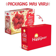 Load image into Gallery viewer, Happy Baby Organics Clearly Crafted Stage 2 Baby Food, Bananas, Raspberries & Oats, 4 Ounce Pouch (Pack of 16) packaging may vary