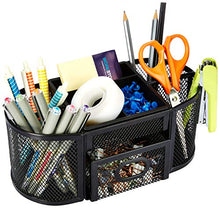 Load image into Gallery viewer, AmazonBasics DSN-02950 Mesh Desk Organizer, Black